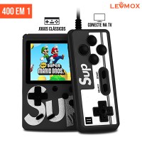 Mini Game Portátil 400 Jogos + Controle Retrô LEY-239 Lehmox - Preto